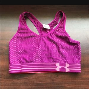 Under Armour Compression Sports Bra Purple Pink